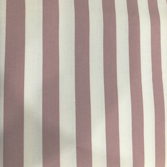 Richloom Fabric Original Screen Print Drapery Rose/Off White Striped Cotton 8Yds - Picture 6 of 6